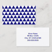 Witte en Navy Driehoek Patroon Visitekaartje (Voorkant / Achterkant)