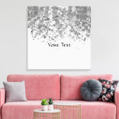 Witte en nepglitter op maat canvas afdruk (Insitu (Woonkamer))