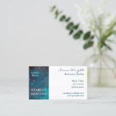 Witte en Ocean Blue Author Book Hoesje Visitekaartje (Staand voorkant)