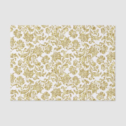 Witte en onbewerkte metalen goudvlies tissuepapier (Voorkant)