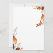 Witte en Oranje eenvoudige herfstbladeren Thanksgi Kaart (Achterkant)