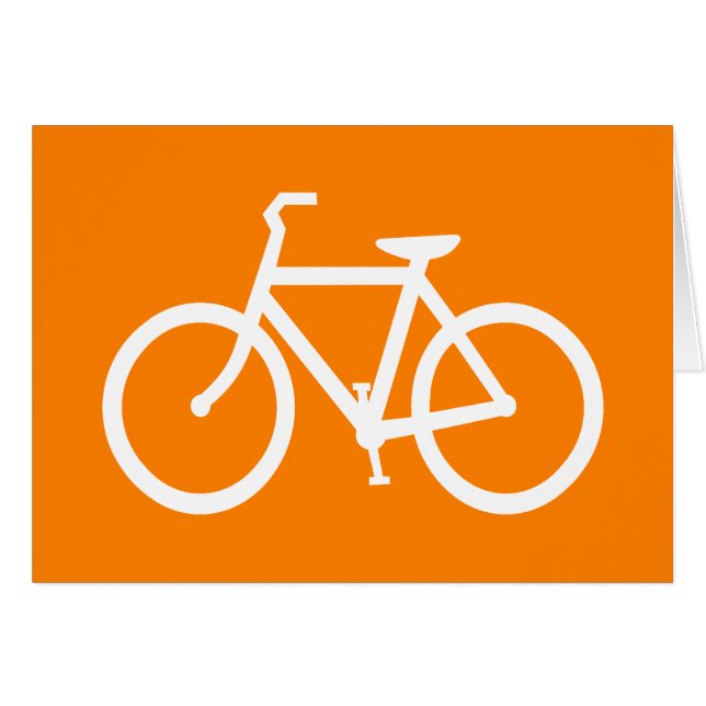 Witte en oranje fiets (Voorkant Horizontaal)
