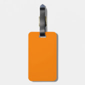 Witte en oranje fiets bagagelabel (Achterkant verticaal)