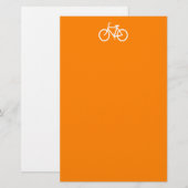 Witte en oranje fiets briefpapier (Voorkant / Achterkant)