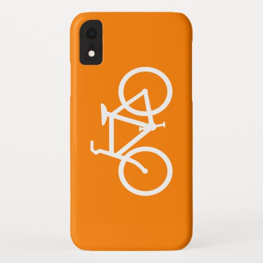 Witte en oranje fiets Case-Mate iPhone case (Achterkant)