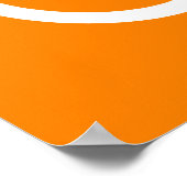 Witte en oranje fiets poster (Hoek)
