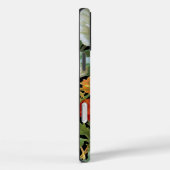 Witte en oranje klaprozen op zwarte initiële bloem Case-Mate iPhone case (Achterkant / Rechts)