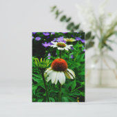 Witte en Oranje kloonbloemen Briefkaart (Staand voorkant)