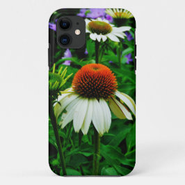 Witte en Oranje kloonbloemen iPhone 11 Hoesje