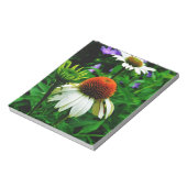 Witte en Oranje kloonbloemen Notitieblok (Linkerzijde)