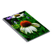 Witte en Oranje kloonbloemen Notitieboek (Rechterzijde)