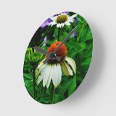 Witte en Oranje kloonbloemen Ronde Klok (Hoek)