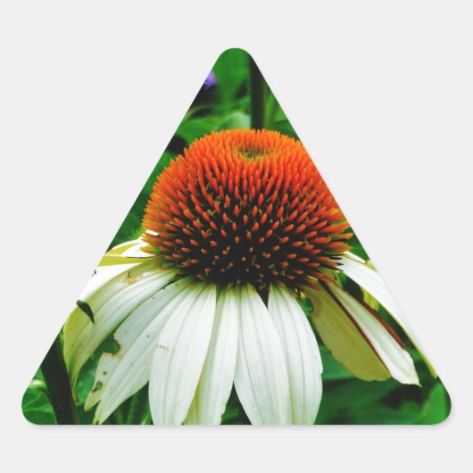 Witte en Oranje kloonbloemen Sticker (Voorkant)