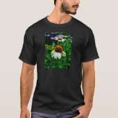 Witte en Oranje kloonbloemen T-shirt (Voorkant)