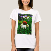Witte en Oranje kloonbloemen T-shirt (Voorkant)
