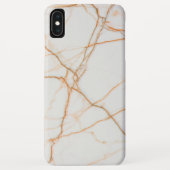 Witte en Oranje marmer Case-Mate iPhone Case (Achterkant)