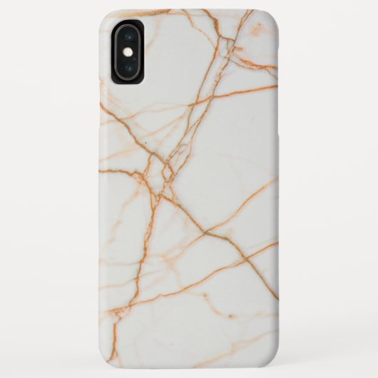 Witte en Oranje marmer Case-Mate iPhone Case (Achterkant)