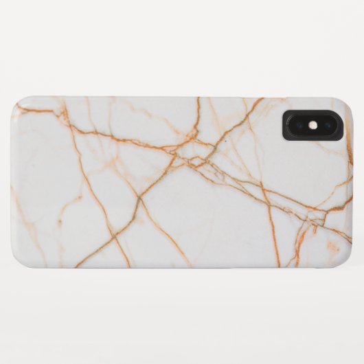 Witte en Oranje marmer Case-Mate iPhone Case (Achterkant (horizontaal))