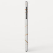 Witte en Oranje marmer Case-Mate iPhone Case (Achterkant/links)