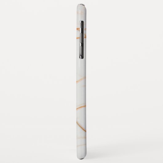 Witte en Oranje marmer Case-Mate iPhone Case (Achterkant/links)