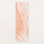 Witte en Oranje marmeren textuur Yogamat (Voorkant)