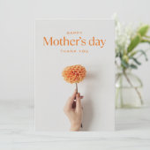 Witte en oranje minimalistische kaart (Staand voorkant)