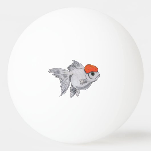 Witte en Oranje oranda Goldfish Aquarium Pet Fish Pingpongbal (Achterkant)