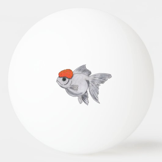 Witte en Oranje oranda Goldfish Aquarium Pet Fish Pingpongbal (Voorkant)