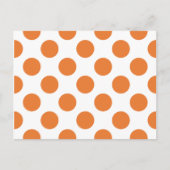 Witte en Oranje poka Dots Briefkaart (Voorkant)