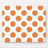 Witte en Oranje poka Dots Muismat (Voorkant)