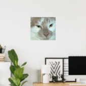 Witte en Oranje tablet Poster (Thuiskantoor)