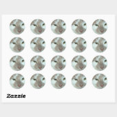 Witte en Oranje tablet Ronde Sticker (Vel)