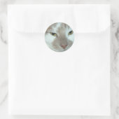 Witte en Oranje tablet Ronde Sticker (Tas)