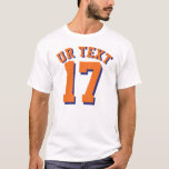 Witte en Oranje volwassenen | Sport Jersey Design T-shirt<br><div class="desc">Witte en Oranje volwassenen | Sport Jersey Design Mannen Jersey T-Shirt</div>