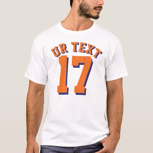 Witte en Oranje volwassenen | Sport Jersey Design T-shirt (Voorkant)