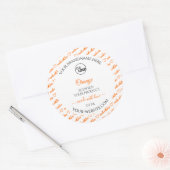 Witte en Oranje Word Cloud Product Labels Logo (Envelop)