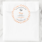 Witte en Oranje Word Cloud Product Labels Logo (Tas)