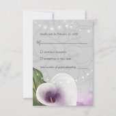 Witte en Paarse Calla Lily Elegant Waterverf RSVP Kaartje (Voorkant)