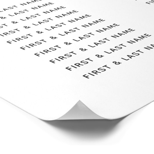 Witte en Paarse Calla Lily Wedding Seating Charts Poster (Hoek)