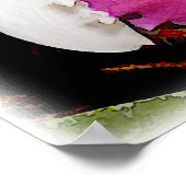 Witte en Paarse Cattleya Orchid Poster (Hoek)