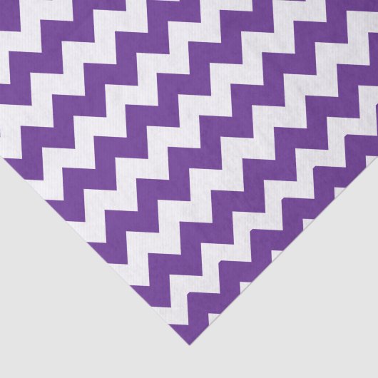 Witte en Paarse Chevron Pattern Tissuepapier (Detail)