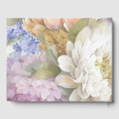 Witte en Paarse Dahlia's bruiloft Gastenboek (Achterkant)