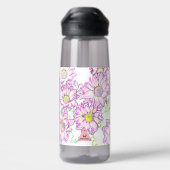 Witte en Paarse flacon 25.oz Waterfles (Achterkant)