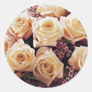 Witte en Paarse Floral Envelope zegels