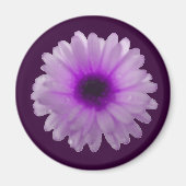 Witte en Paarse goudsbloem magneet (Voorkant)