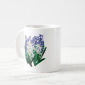 Witte en paarse hyacinten koffiemok (Voorkant links)