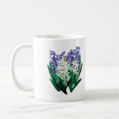 Witte en paarse hyacinten koffiemok (Links)