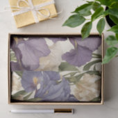 Witte en Paarse irisbloemen Tissuepapier (Geschenk)