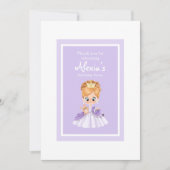 Witte en paarse kleine prinses kaart (Voorkant)