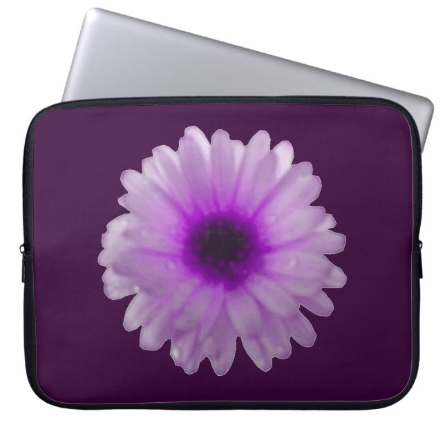 Witte en Paarse laptop tas (Voorkant)
